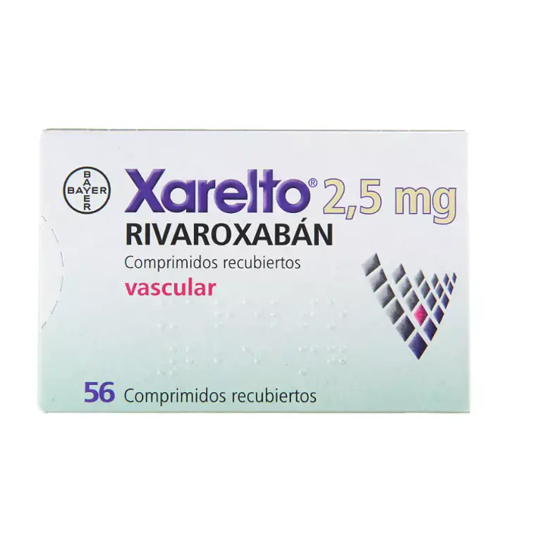 Xarelto Rivaroxabán 2,5 mg 56 Comprimidos recubiertos. 1