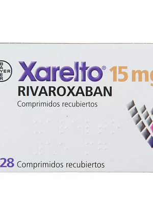 Xarelto Rivaroxaban 15 mg 28 Comprimidos recubiertos.