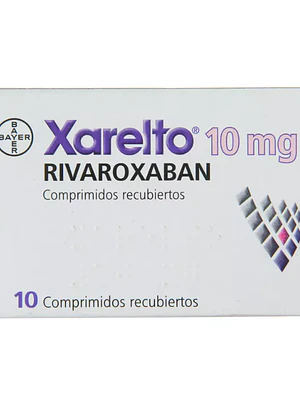 Xarelto Rivaroxaban 10 mg 10 Comprimidos recubiertos.