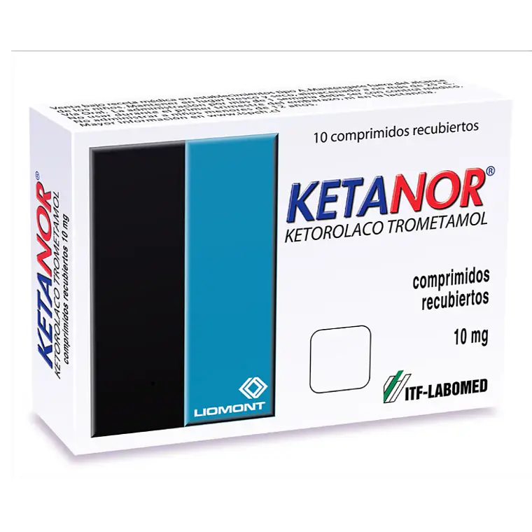 Ketanor (B) Ketorolaco 10 mg 10 Comprimidos recubiertos. 1