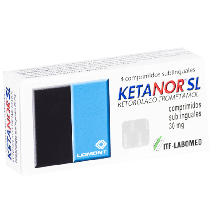 Ketanor SL, 30 mg 4 Comprimidos sublinguales. 1