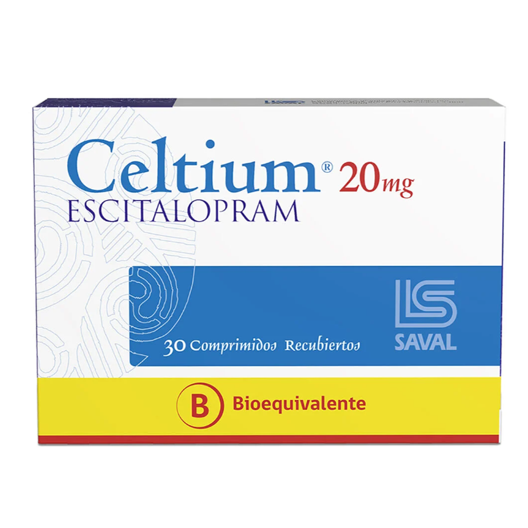 Celtium (B) Escitalopram 20 mg 30 Comprimidos recubiertos. 1