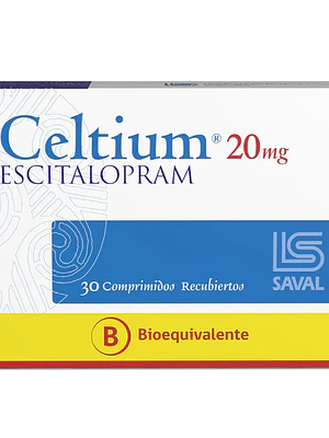 Celtium (B) Escitalopram 20 mg 30 Comprimidos recubiertos.