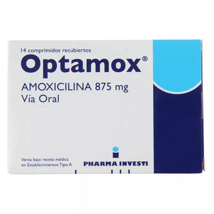 Optamox 875 mg 14 Comprimidos recubiertos. 1