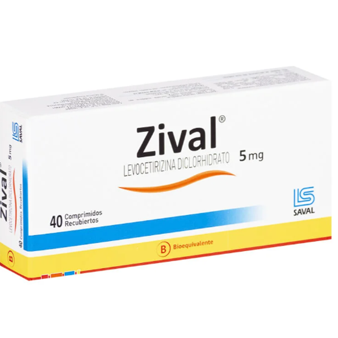 Zival (B) Levocetirizina 5 mg 40 Comprimidos recubiertos. 1