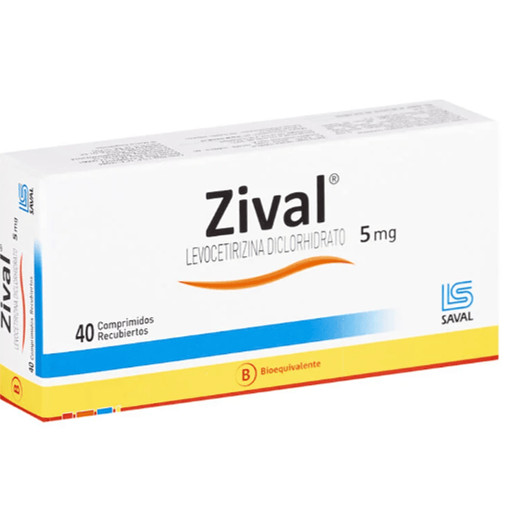 Zival (B) Levocetirizina 5 mg 40 Comprimidos recubiertos. 1