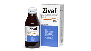 Zival (B) Levocetirizina 2,5 mg/5 ml Jarabe 120 ml.