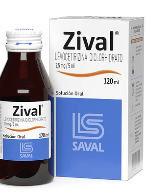Zival (B) Levocetirizina 2,5 mg / 5 ml Jarabe 120  ml.