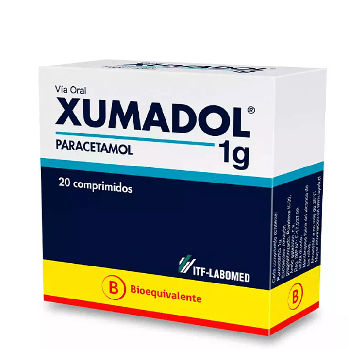 Xumadol (B) Paracetamol  1 g 20 Comprimidos. 1