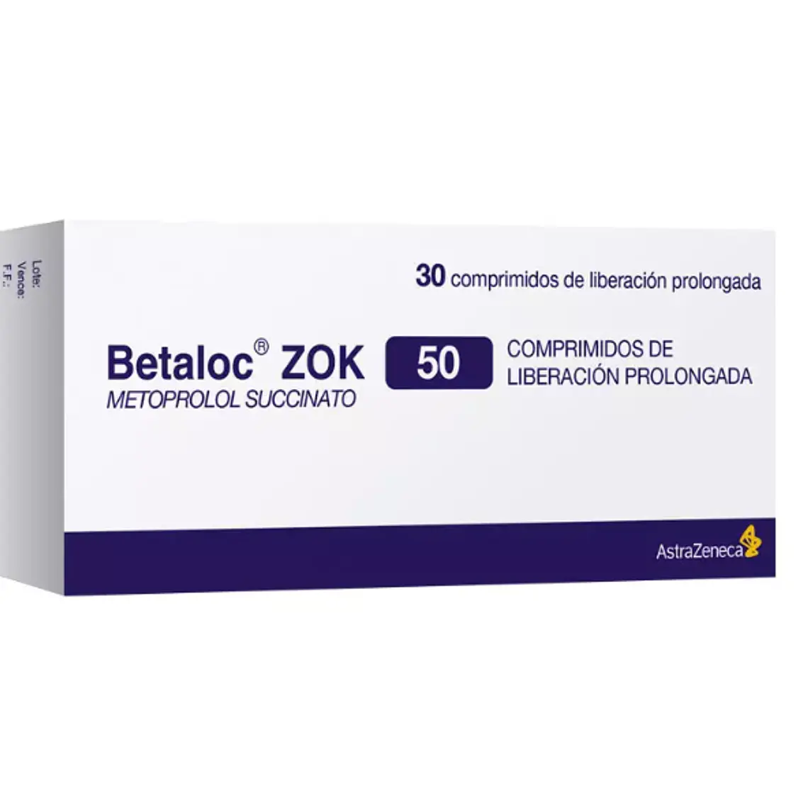 Betaloc Zok Metoprolol 50 mg 30 Comprimidos. 1