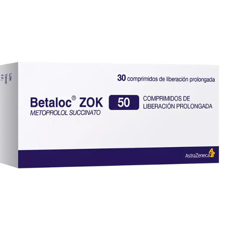 Betaloc Zok Metoprolol 50 mg 30 Comprimidos. 1