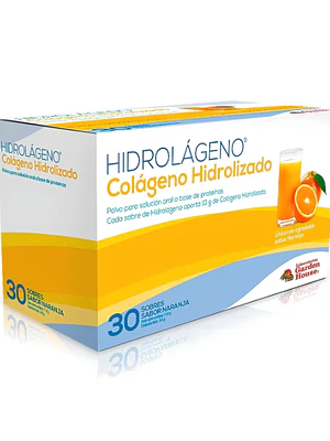 Hidrolágeno Polvo para solución oral 30 Sobres sabor naranja.