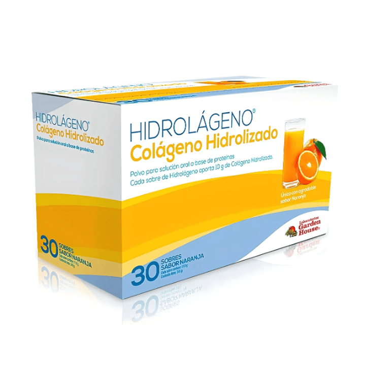 Hidrolágeno Polvo para solución oral 30 Sobres sabor naranja. 1