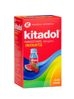 Kitadol Paracetamol infantil 120 mg / 5 ml Jarabe 60 ml.