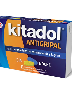 Kitadol Antigripal Día Noche  12+6 Comprimidos.