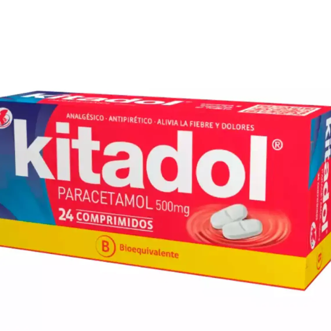 Kitadol (B) Paracetamol 500 mg 24 Comprimidos. 1