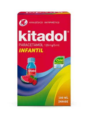 Kitadol Paracetamol 120 mg /5 ml Jarabe infantil 100 ml.