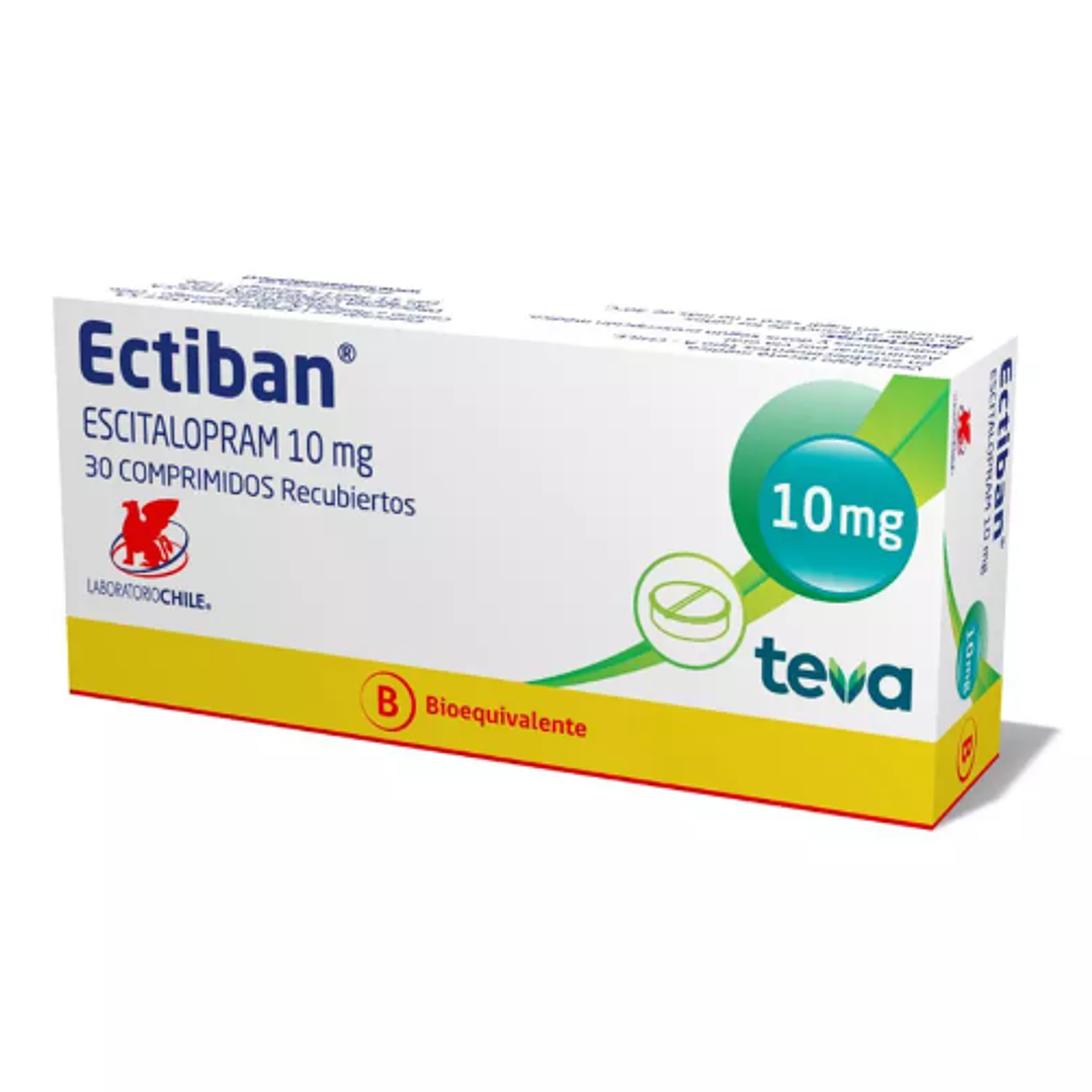 Ectiban (B) Escitalopram 10 mg 30 Comprimidos. 1