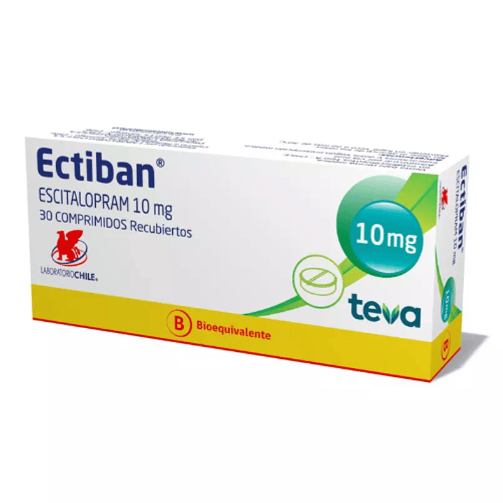 Ectiban (B) Escitalopram 10 mg 30 Comprimidos. 1