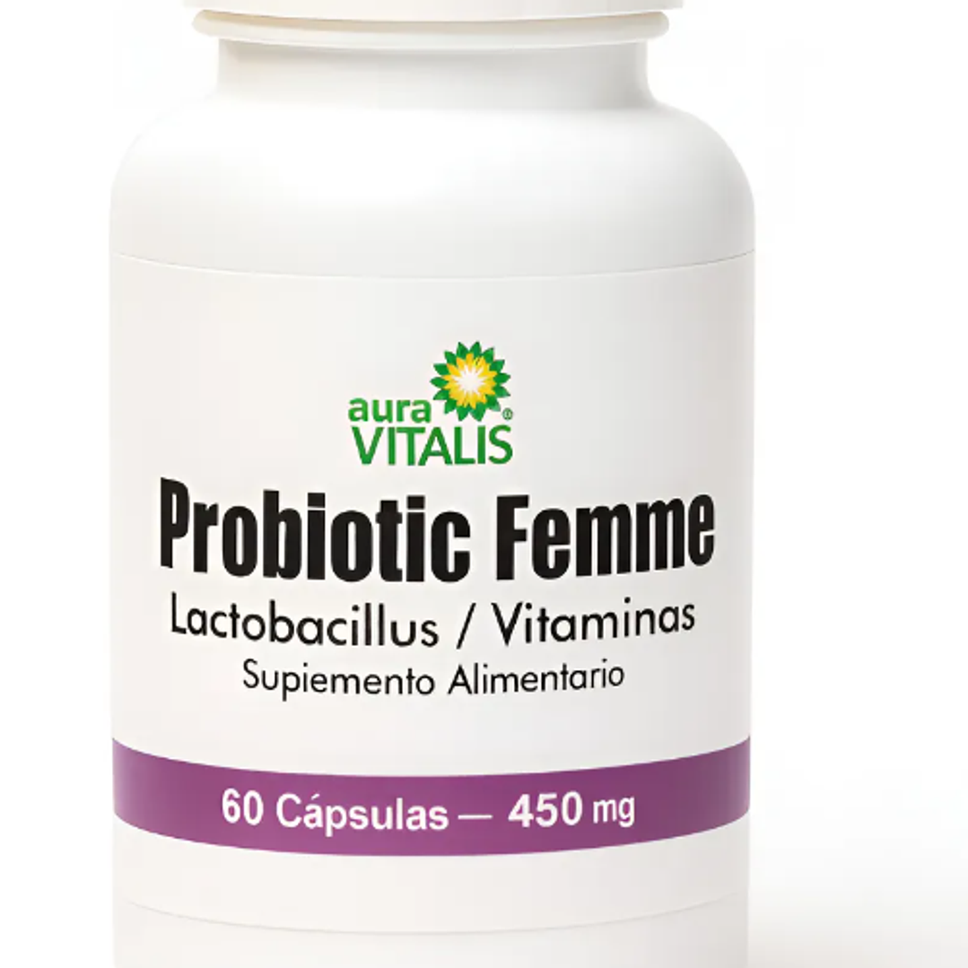 Probiotic Femme  450 mg 60 Cápsulas. Aura Vitalis 1