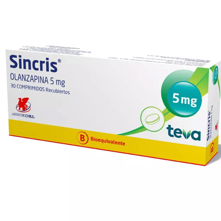 Sincris (B) Olanzapina 5 mg 30 Comprimidos recubiertos. 1