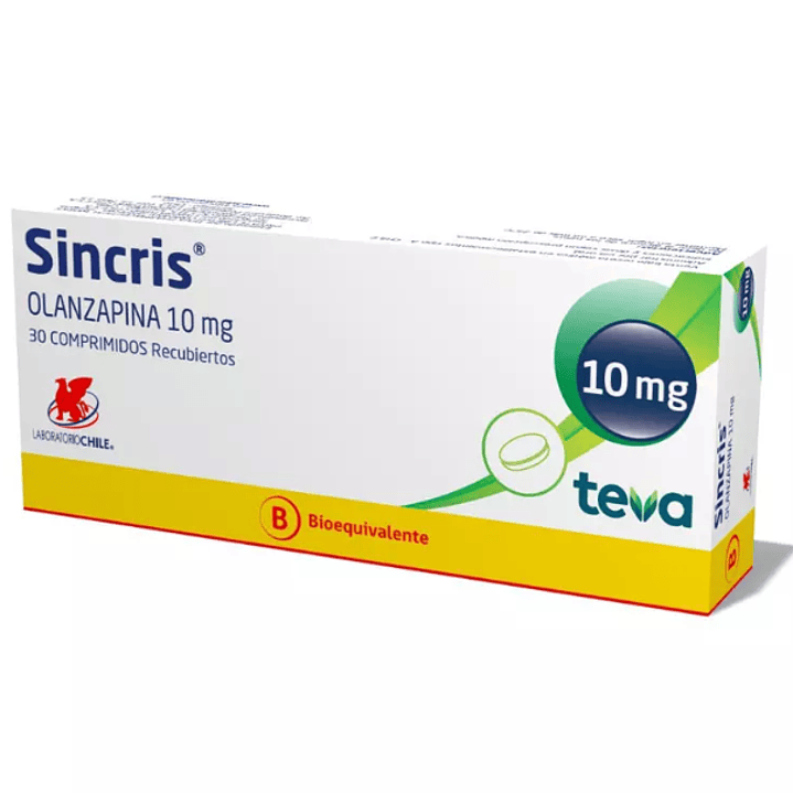 Sincris (B) Olanzapina 10 mg 30 Comprimidos recubiertos. 1