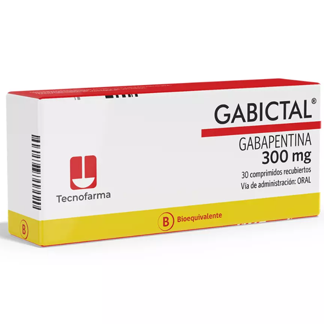 Gabictal (B) Gabapentina 300 mg 30 Comprimidos recubiertos. 1