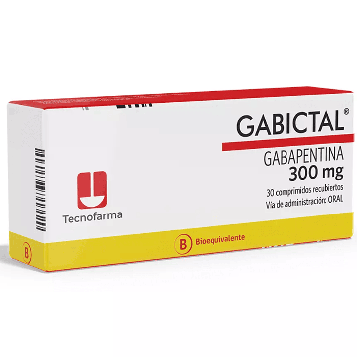 Gabictal (B) Gabapentina 300 mg 30 Comprimidos recubiertos. 1