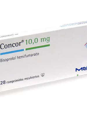 Concor Bisopropol 10 mg 28 Comprimidos recubiertos.