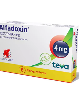 Alfadoxin (B) Doxazosina 4 mg 30 Comprimidos recubiertos.