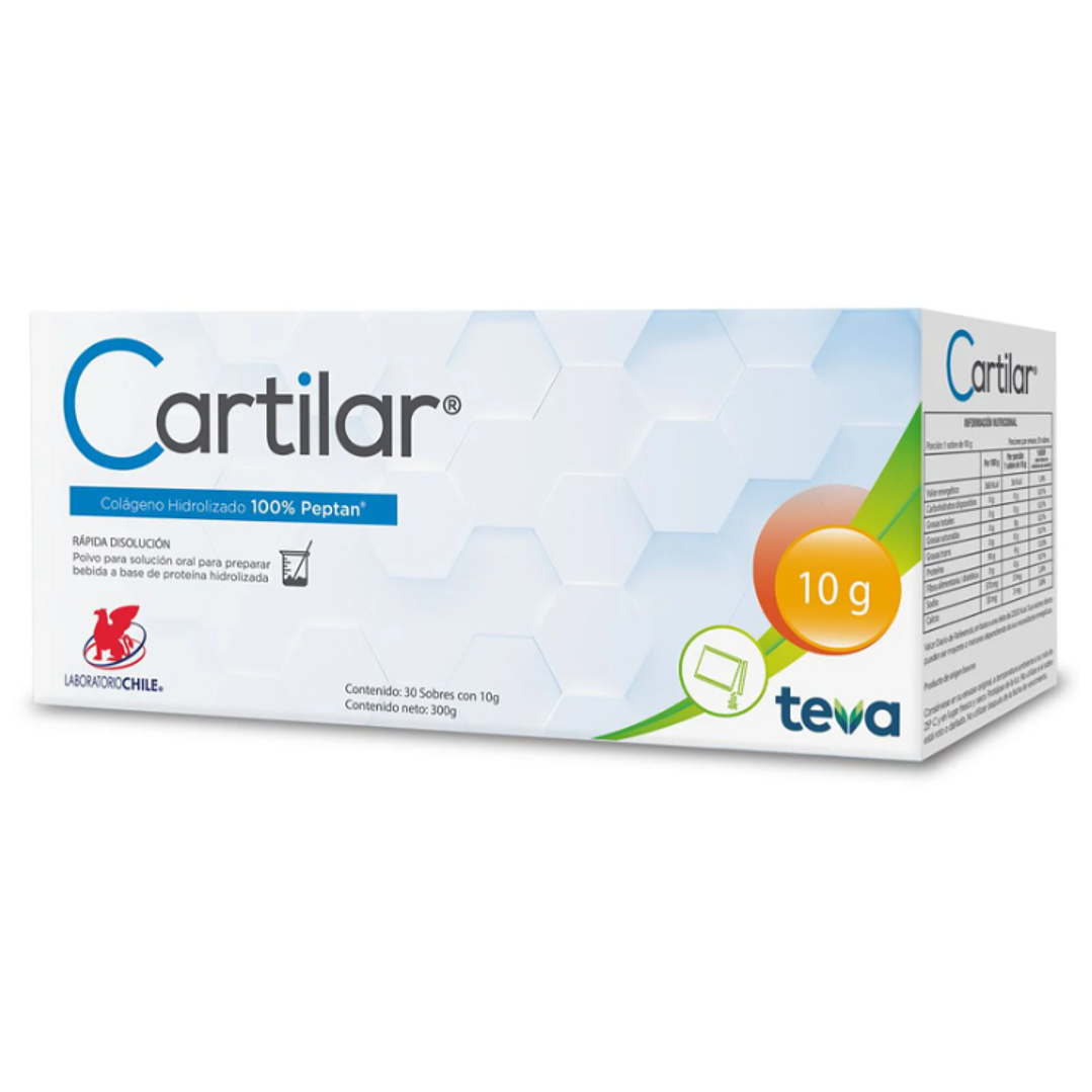 Cartilar Colágeno hidrolizado  10 g 30 Sobres. 1