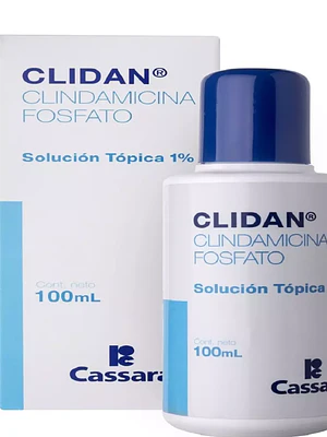 Clidan Clindamicina 1 % Solución tópica 100 ml.