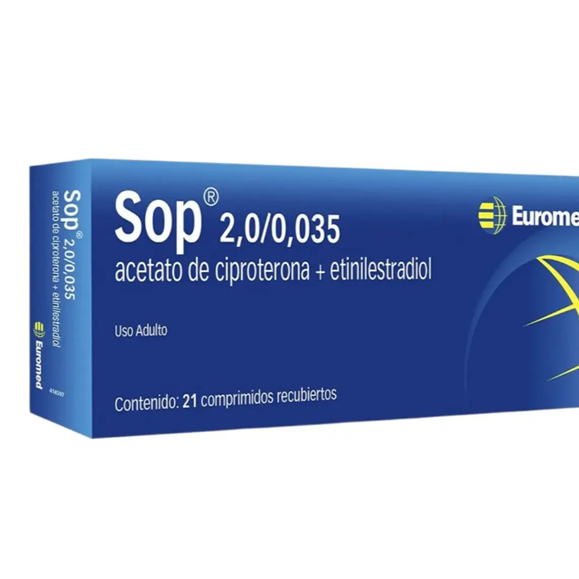 Sop Ciproterona, Etinilestradiol 2,0/0,035 mg 21 Comprimidos. 1