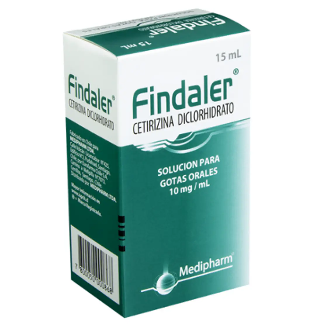 Findaler Cetirizina 10 mg/ ml Gotas 15 ml. 1