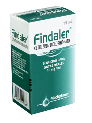 Findaler Cetirizina 10 mg/ ml Gotas 15 ml.