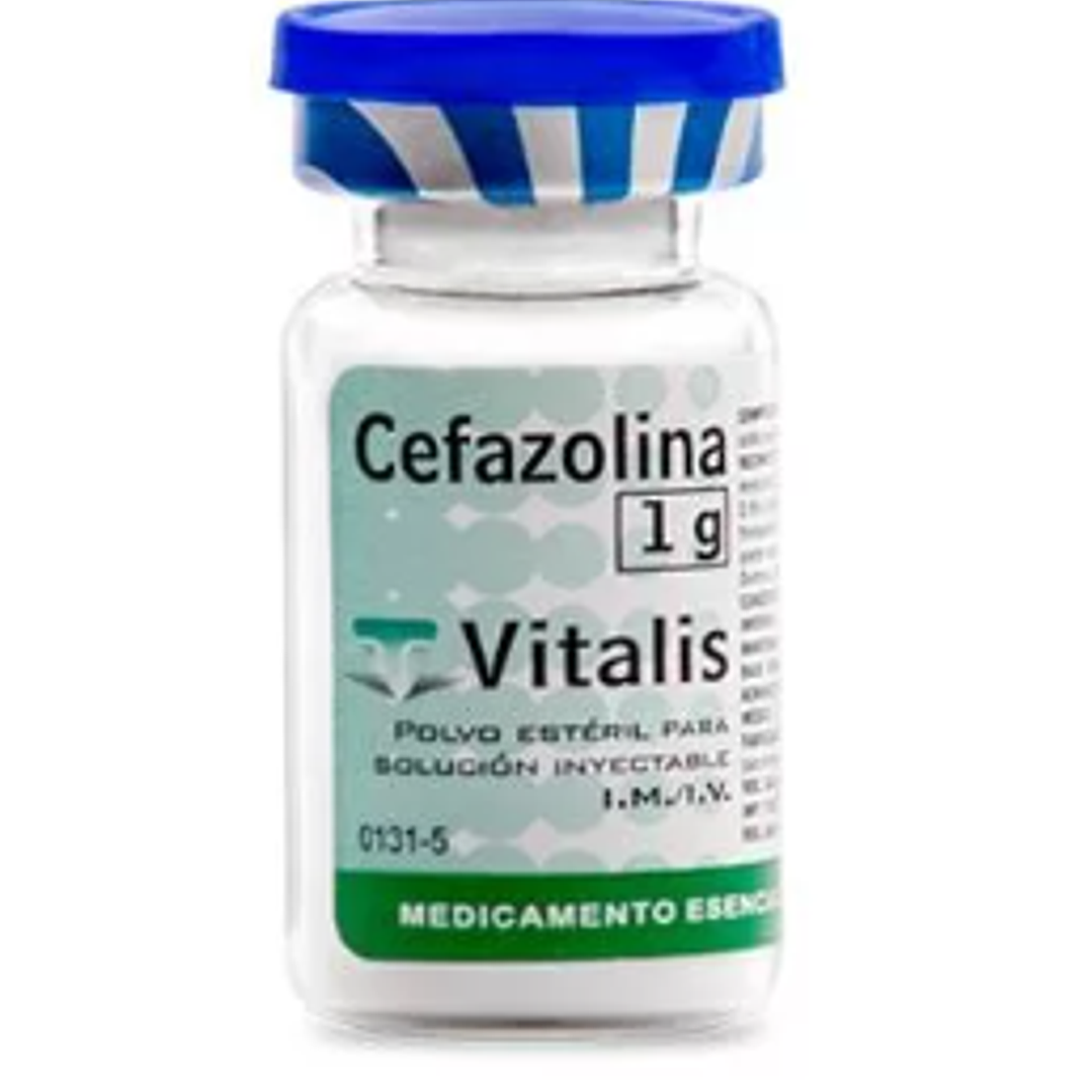 Cefazolina 1 g Polvo para solución inyectable 10 Frascos. Vitalis 1