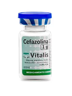 Cefazolina 1 g Polvo para solución inyectable 10 Frascos. Vitalis