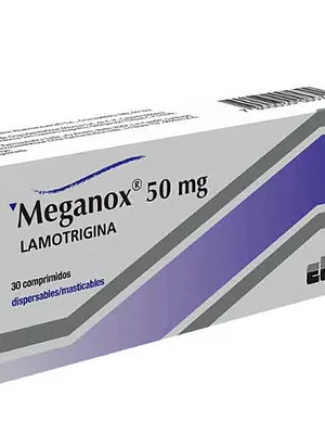 Meganox Lamotrigina 50 mg 30 Comprimidos dispersables.