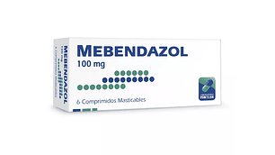 Mebendazol 100 mg 6 Comprimidos masticables.