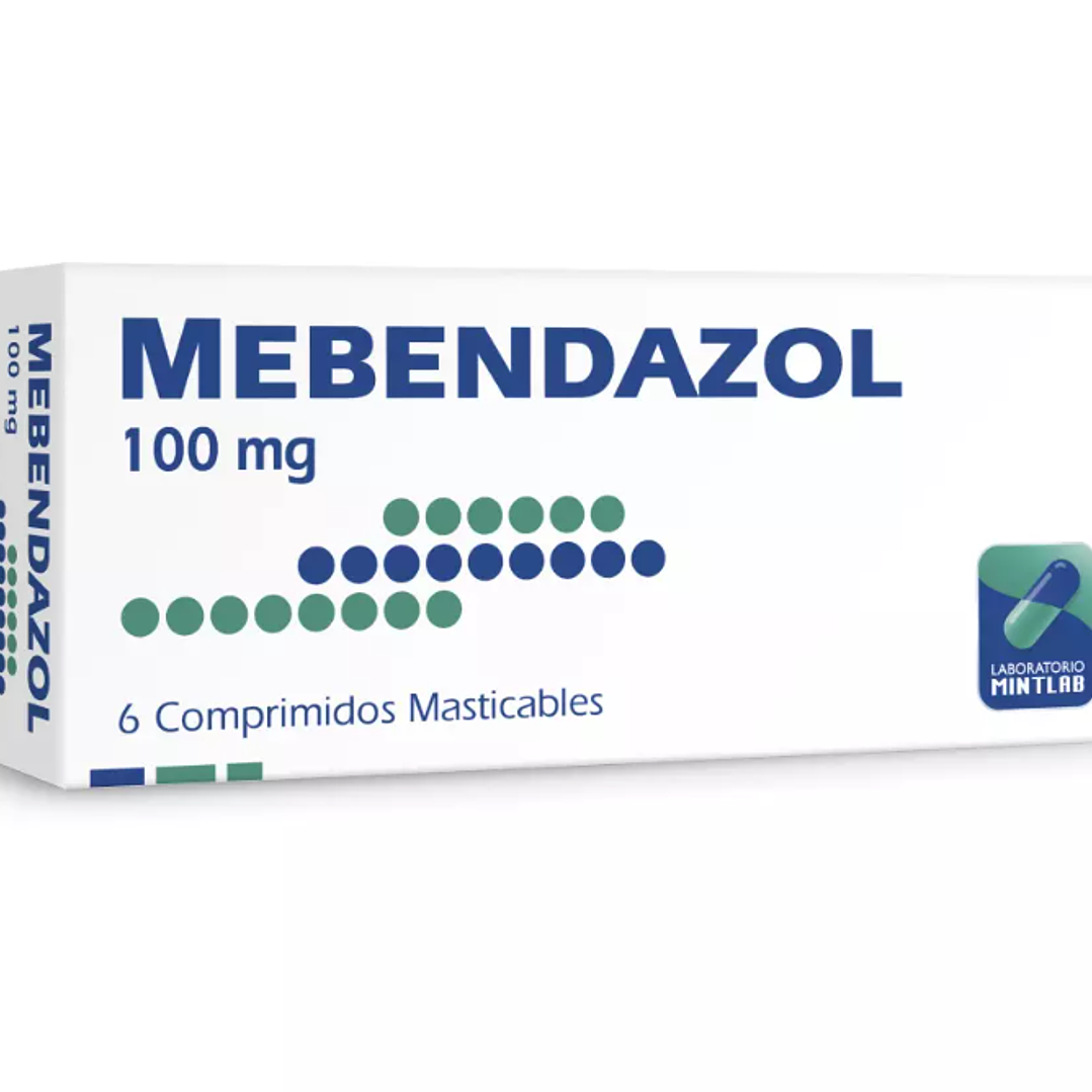 Mebendazol 100 mg 6 Comprimidos masticables. 1