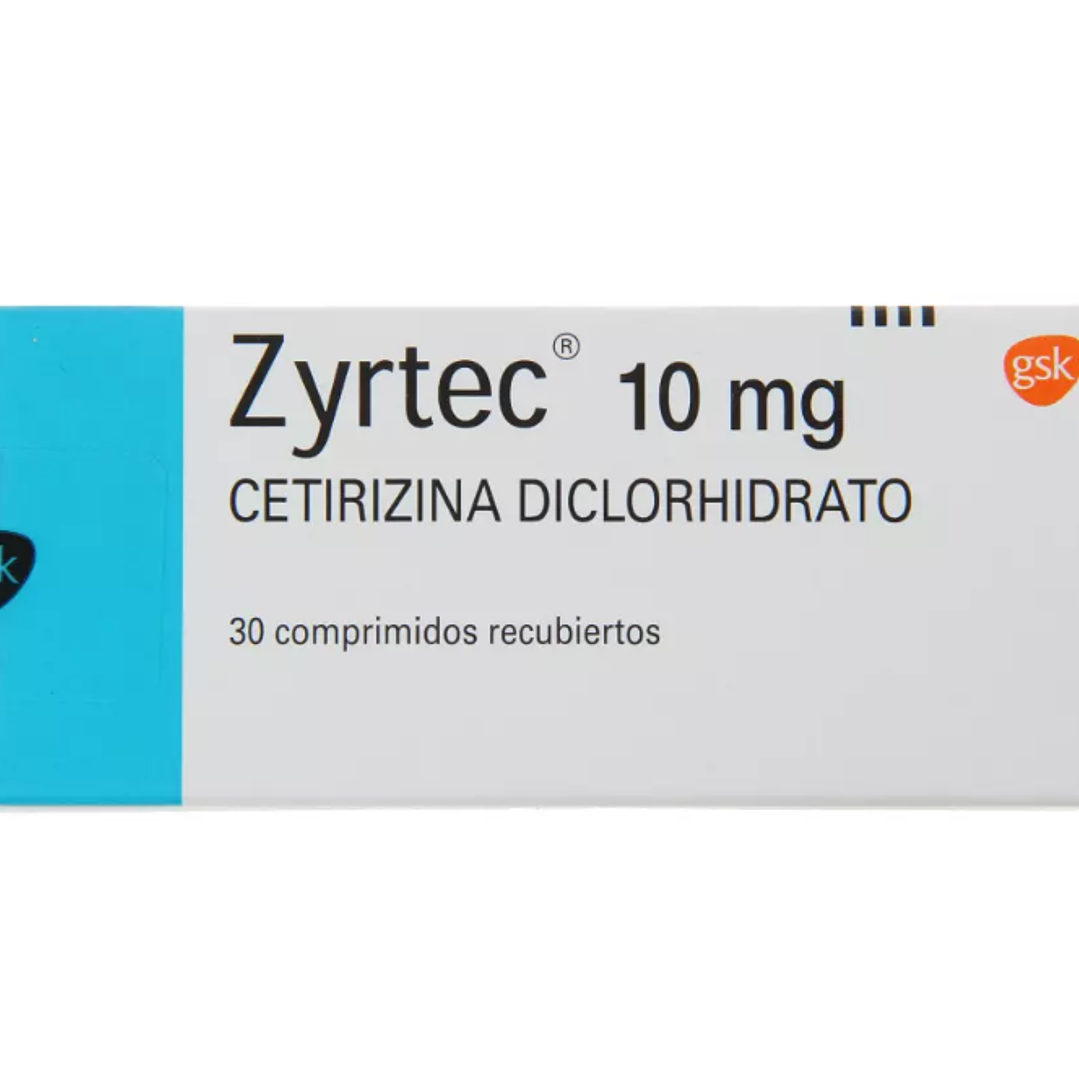 Zyrtec Cetirizina 10 mg 30 Comprimidos. 1