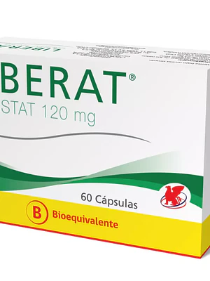 Liberat (B) Orlistat 120 mg 60 Cápsulas.