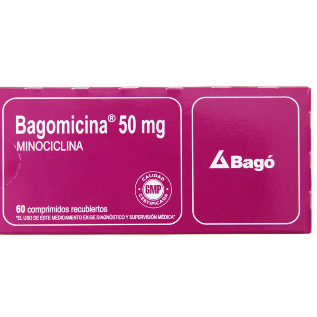 Bagomicina Minociclina 50 mg 60 Comprimidos recubiertos. 1