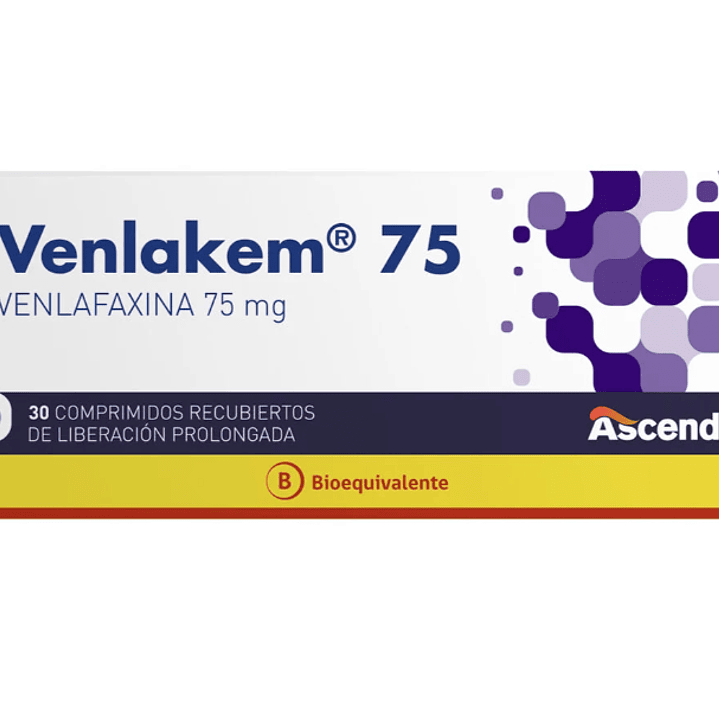 Venlakem (B) Venlafaxina 75 mg 30 Comprimidos recubiertos. 1