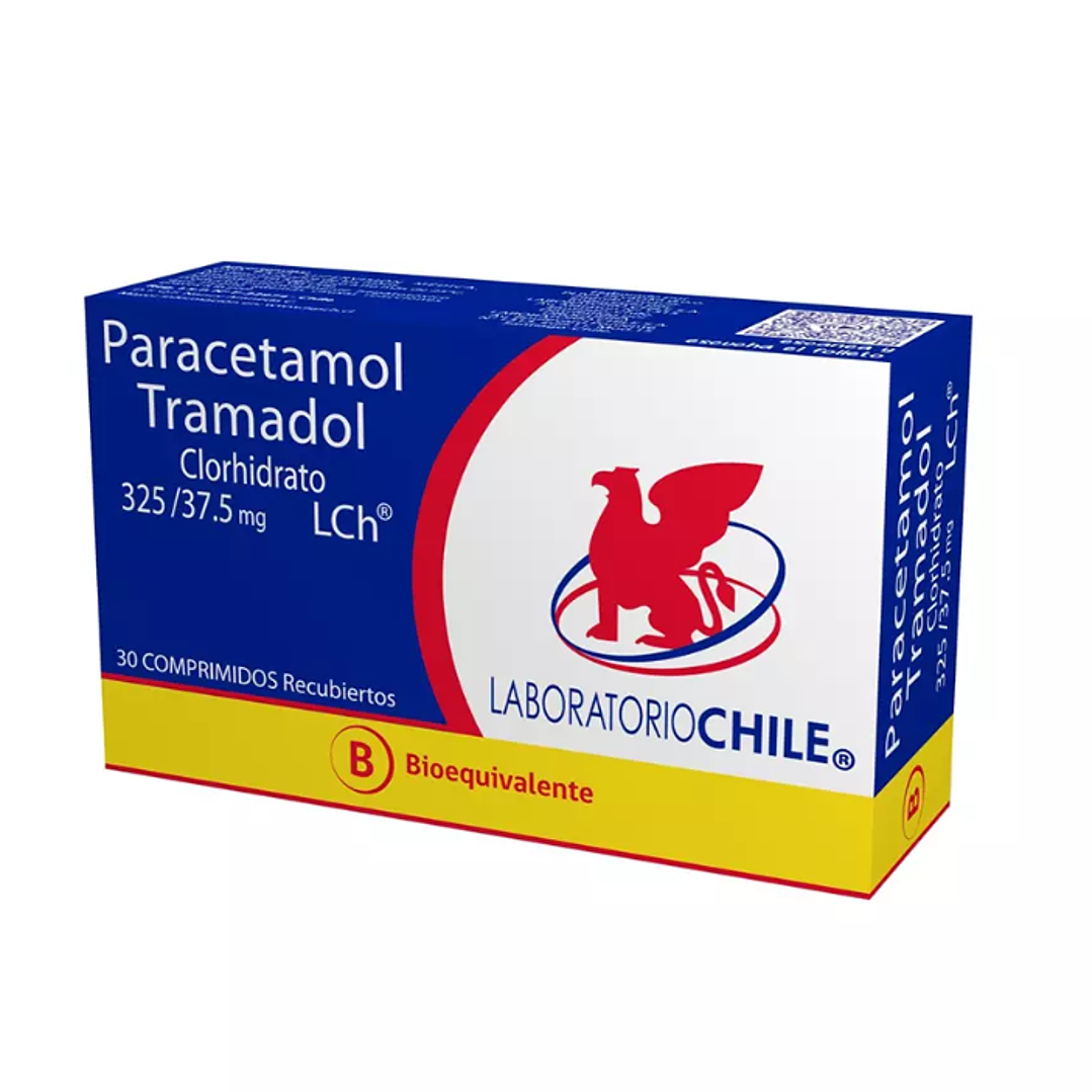 Paracetamol Tramadol 325/ 37,5 mg 30 Comprimidos. 1