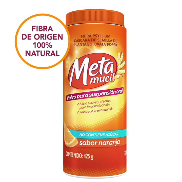 Metamucil Polvo para suspensión 425 g. Sabor naranja 1