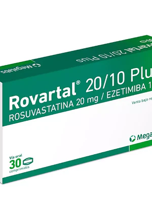 Rovartal Plus 20 /10 mg 30 Comprimidos.