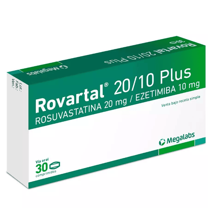Rovartal Plus 10/20 mg 30 Comprimidos. 1