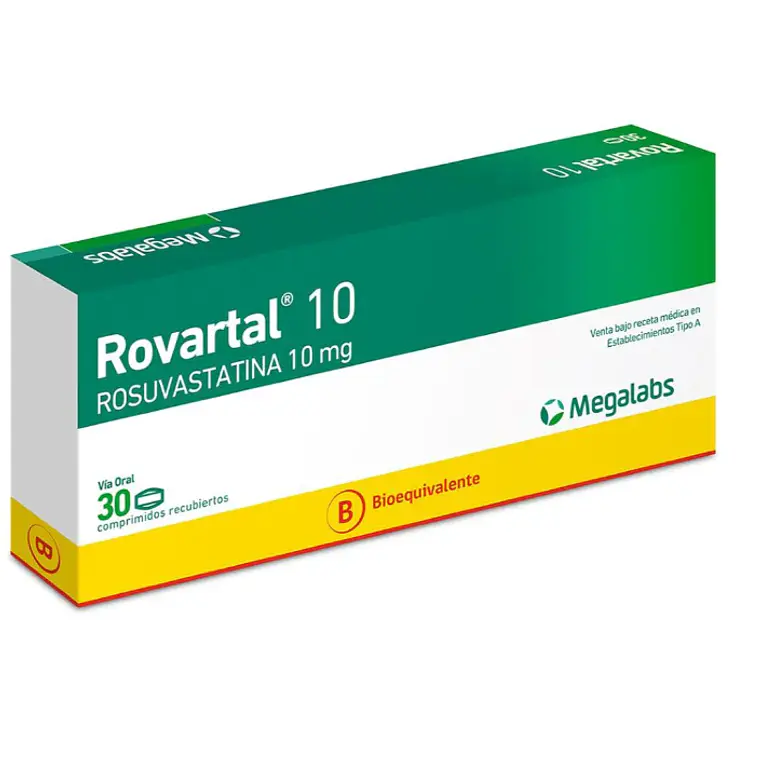 Rovartal (B) Rosuvastatina 10 mg 30 Comprimidos recubiertos. 1