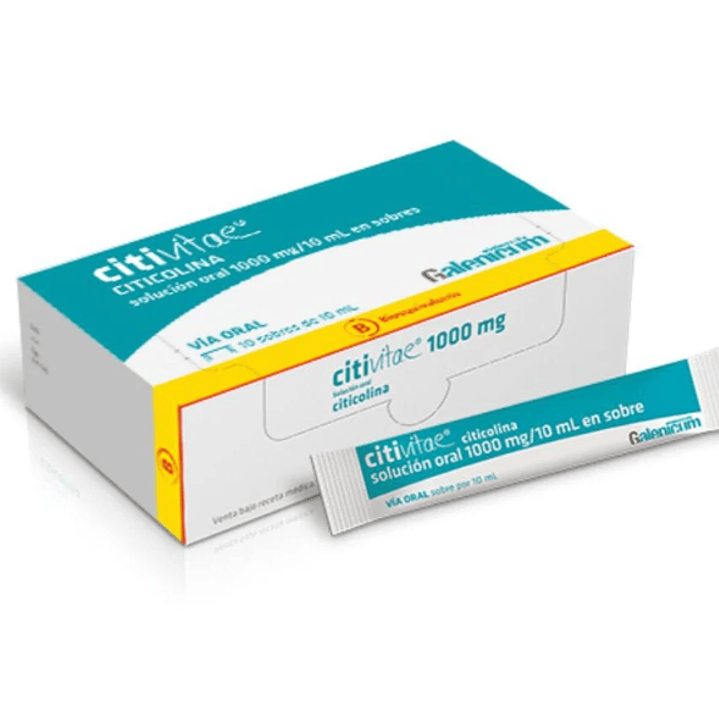 Citivitae (B) Citicolina  1000 mg / 10 ml 10 Sachets. 1